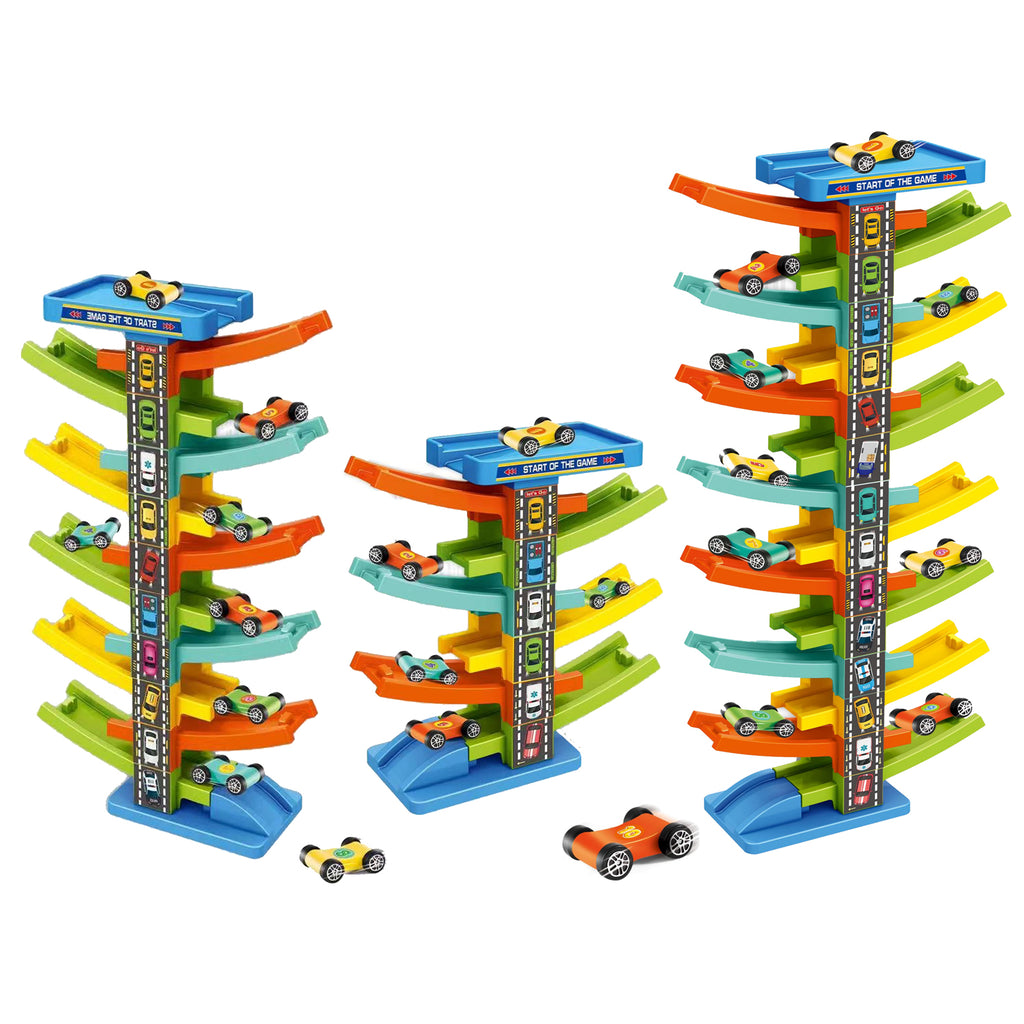 Multi-Tier Gliding Rail Car Playset