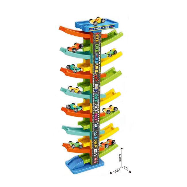 Multi-Tier Gliding Rail Car Playset